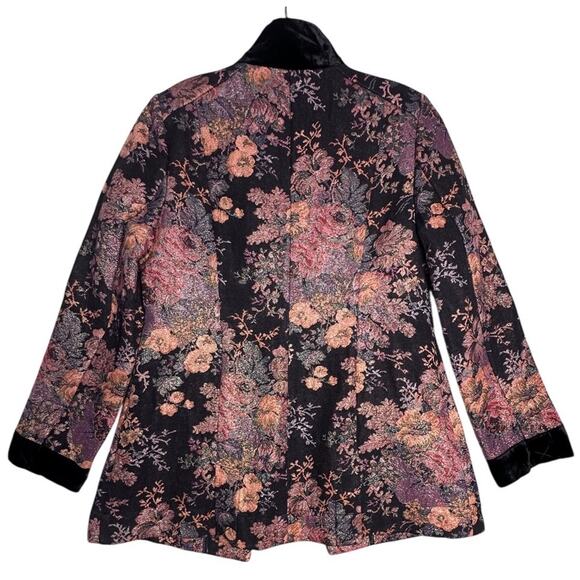 Soft Surroundings Westbury Garden Metallic Jacquard Jacket Blazer Sz Petite M - Picture 6 of 16